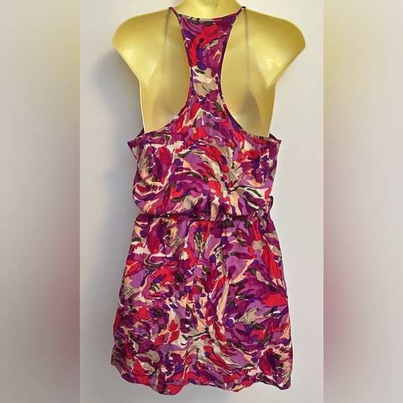 Parker Multicolor Floral Silk Racerback Dress - Picture 2 of 9